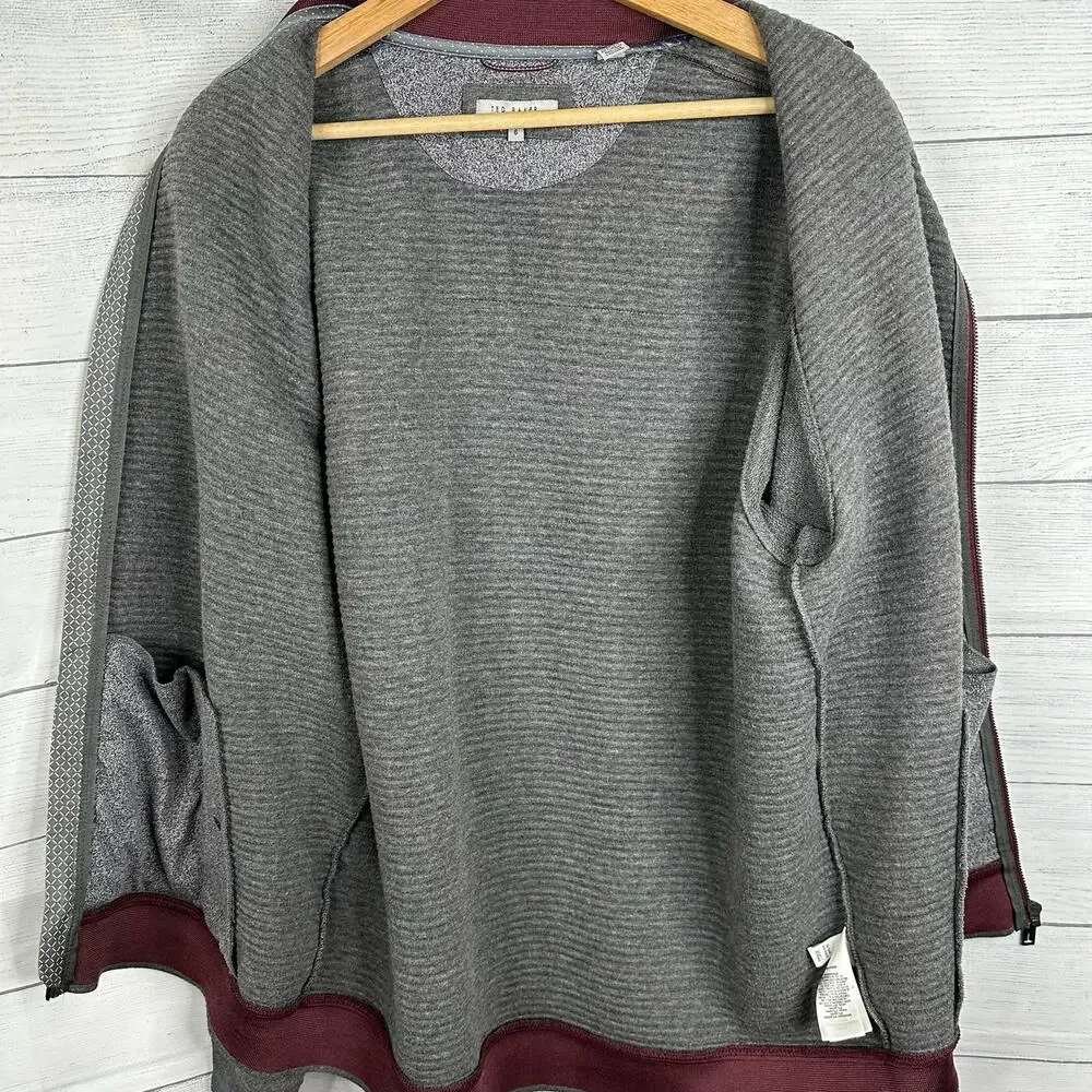 Ted Baker Mens size 6 XXL Sardin Quilted Full Zip Up Ribbed Jacket Gray